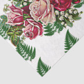 Burgundy Red Rustic Rozen Floral country Wedding Tissuepapier (Detail)