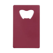 Burgundy Red Script - Aangepaste Groomsmen Creditkaart Flessenopener (Achterkant)