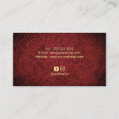 Burgundy Red Velvet Gold Label Makeup Hair Salon (Achterkant)