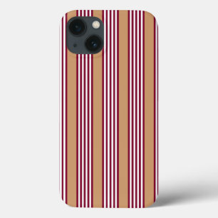 Burgundy red vijf strepen patroon Case-Mate iPhone case
