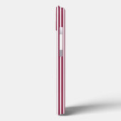 Burgundy red vijf strepen patroon Case-Mate iPhone case (Achterkant / Links)