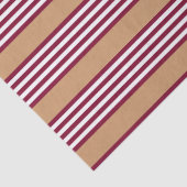 Burgundy red vijf strepen patroon tissuepapier (Detail)