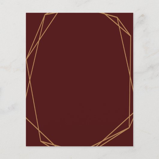 Burgundy red waterverf floral bruiloft-uitnodiging (Achterkant)