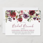 Burgundy Red Waterverf Vrijgezellenfeest Brunch Kaart (Voorkant)