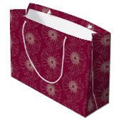 Burgundy Red Wedding Welcome Paper Gift Bag Groot Cadeauzakje (Achterkant Gekanteld)