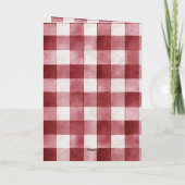 Burgundy Red White Heart Ribbon Valentine's Day Kaart (Achterkant)