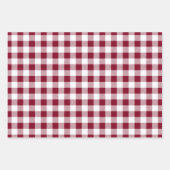 Burgundy Red White Pattern Inpakpapier Vel (Voorkant)