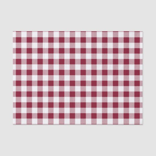 Burgundy Red White Pattern Tissuepapier (Voorkant)