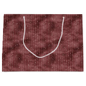 Burgundy Red White Stripes Valentine's Day Groot Cadeauzakje (Voorkant)