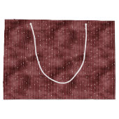 Burgundy Red White Stripes Valentine's Day Groot Cadeauzakje (Achterkant)