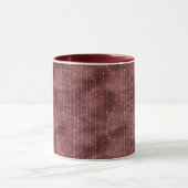 Burgundy Red White Stripes Valentine's Day Mok (Midden)