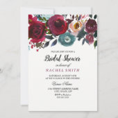 Burgundy Red Wine Bridal Shower Kaart (Voorkant)