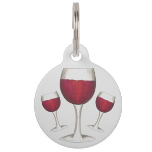 Burgundy Red Wine Glass Merlot Cabernet Huisdierpenning