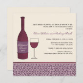 Burgundy Red Wine Tasting Weddenschap Rehearsal Di Kaart (Voorkant / Achterkant)