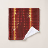 Burgundy Red Yellow polka dots matrix Bad Handdoek (Wasdoekje)