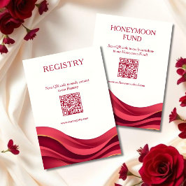 Burgundy Registry & Honeymoon Fund Informatiekaartje