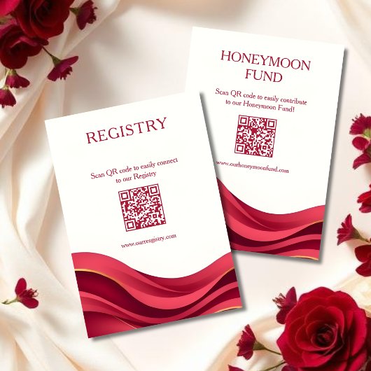 Burgundy Registry & Honeymoon Fund Informatiekaartje