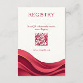 Burgundy Registry & Honeymoon Fund Informatiekaartje (Voorkant)