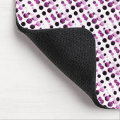 Burgundy Retro Bubbles Mousepad Muismat (Hoek)