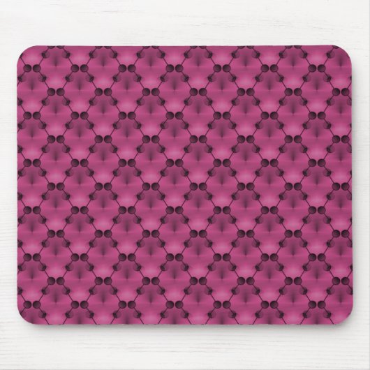 Burgundy Retro Funk Circles Mousepad Muismat (Voorkant)