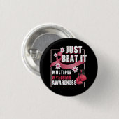 Burgundy Ribbon Family Myeloma Cancer Awareness Bu Ronde Button 3,2 Cm (Voorkant /achterkant)