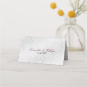 Burgundy Ribbon Winter Wedding Plaatskaartje (Achterkant)