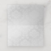 Burgundy Ribbon Winter Wedding Plaatskaartje (Binnenkant ongevouwen)