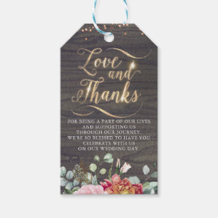 Burgundy Rode Blush Bloemrijke Rustieke Herfst Dan Cadeaulabel