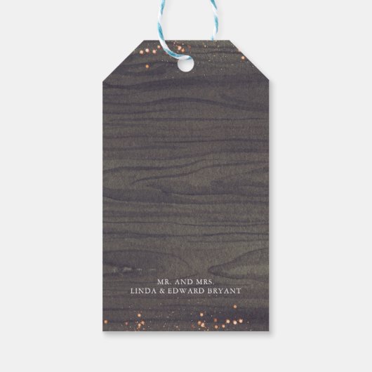 Burgundy Rode Blush Bloemrijke Rustieke Herfst Dan Cadeaulabel (Achterkant)