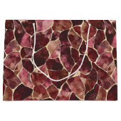 Burgundy Rode Chic Abstract Bruiloft Groot Cadeauzakje (Voorkant)