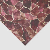 Burgundy Rode Chic Abstracte Bruiloftsborrel Tissuepapier (Detail)