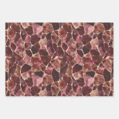 Burgundy Rode Chic Abstracte Bruiloftsdouche Inpakpapier Vel (Voorkant)