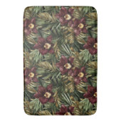 Burgundy Rode Orchidee Bloemig Tropisch  Badmat (Voorkant Verticaal)