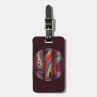 Burgundy Ronde Streep Bagage Label – Aanpasbaar