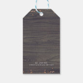 Burgundy Rood Blozende Bloemige Rustieke Herfst Da Cadeaulabel (Achterkant)