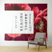 Burgundy Rood Bruiloftsfeest Foto Achtergrond Wandkleed (In Situ (horizontaal))