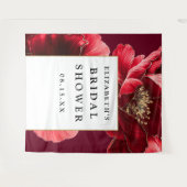 Burgundy Rood Bruiloftsfeest Foto Achtergrond Wandkleed (Voorkant (horizontaal))