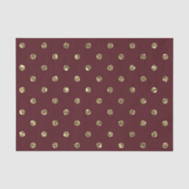 BURGUNDY ROOD MET GOUD GLITTER UITZIENDE STIPPEN TISSUEPAPIER