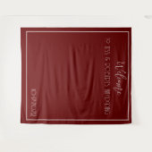 Burgundy Rood Minimalistisch  Wandkleed (Voorkant (horizontaal))