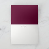 Burgundy Rood Paarse Bloem Boho Bruiloft Bedankt (Binnen)