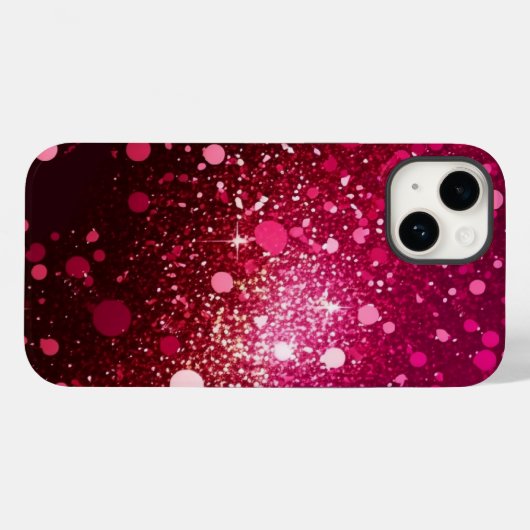 Burgundy rood roze glitter iPhone Mate stoer Hoesj Case-Mate iPhone Case (Achterkant (horizontaal))