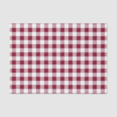 Burgundy rood wit geruit patroon tissuepapier (Voorkant)