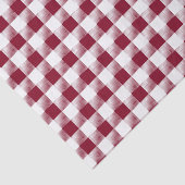 Burgundy rood wit geruit patroon tissuepapier (Detail)