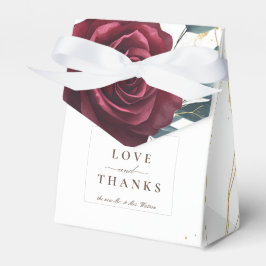 Burgundy Roos Bedankdoosjes