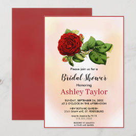 Burgundy roos blush roze herfst florale Vrijgezell Kaart