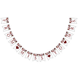 Burgundy Roos Bruiloft Banner