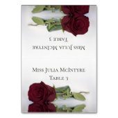 Burgundy Roos Elegant Wedding DIY Fold Place Card Kaart (Voorkant)