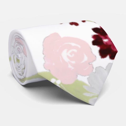 Burgundy Roos Elegant Winter Wedding Stropdas (Opgerold)