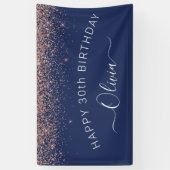 Burgundy Roos Gold Blush Pink Glitter Monogram Spandoek (Verticaal)