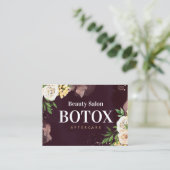Burgundy Roos Gold Botox Aftercare Visitekaartje (Staand voorkant)